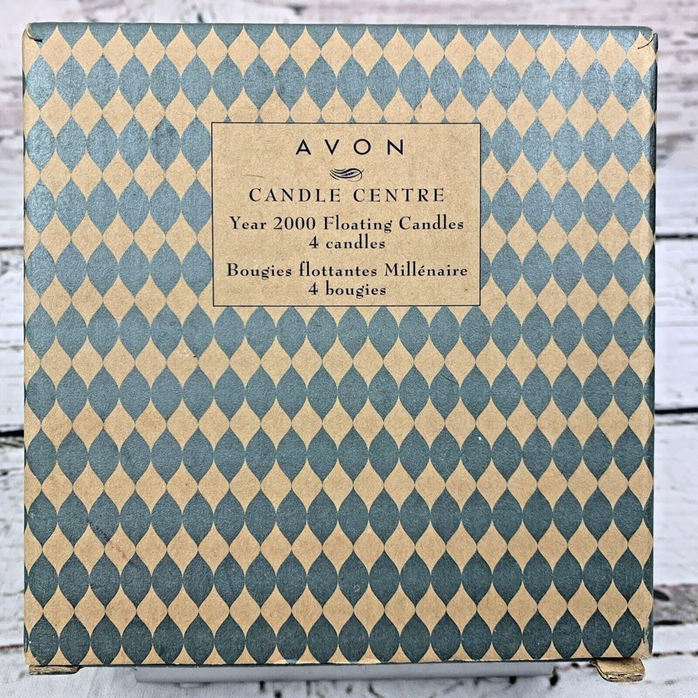 Avon Candle Centre Year 2000 Floating Candles 4 Piece New in Box Collectible